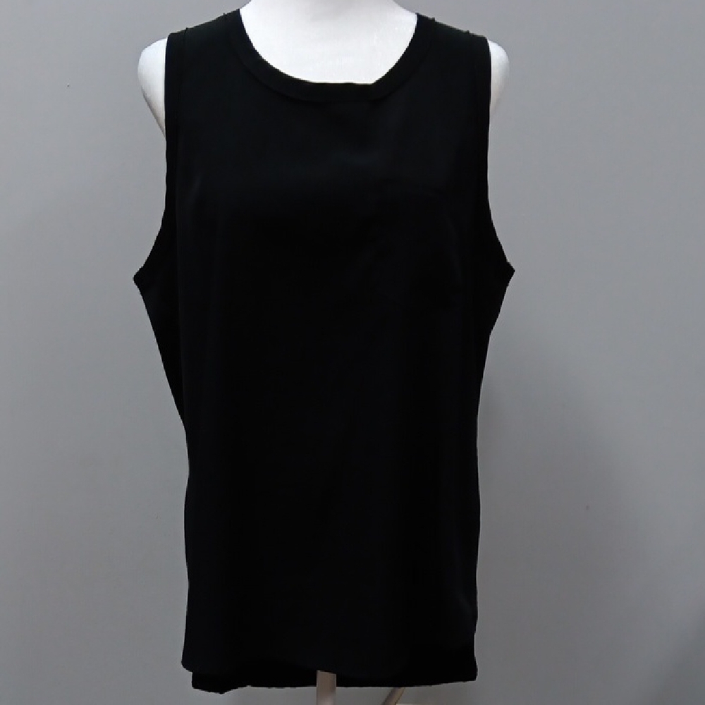 Ro & De Black Sleeveless Tank Top Knit Fabric